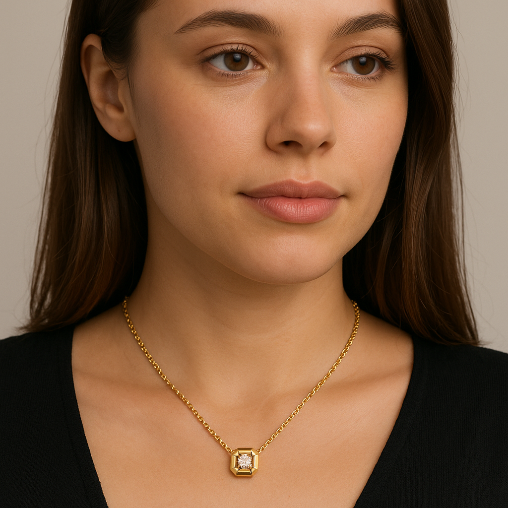 Golden Mirage Diamond Pendant