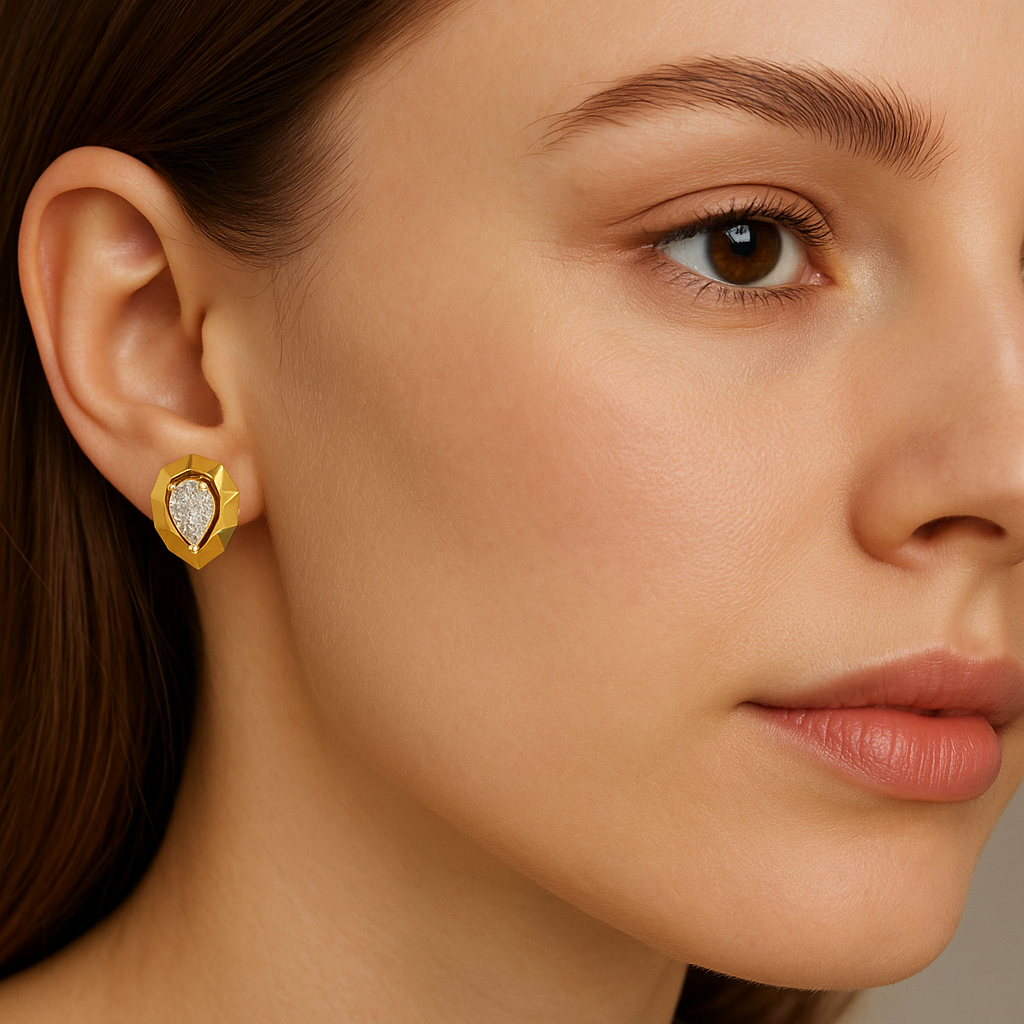 Bharat Bezel Embrace Diamond Earrings