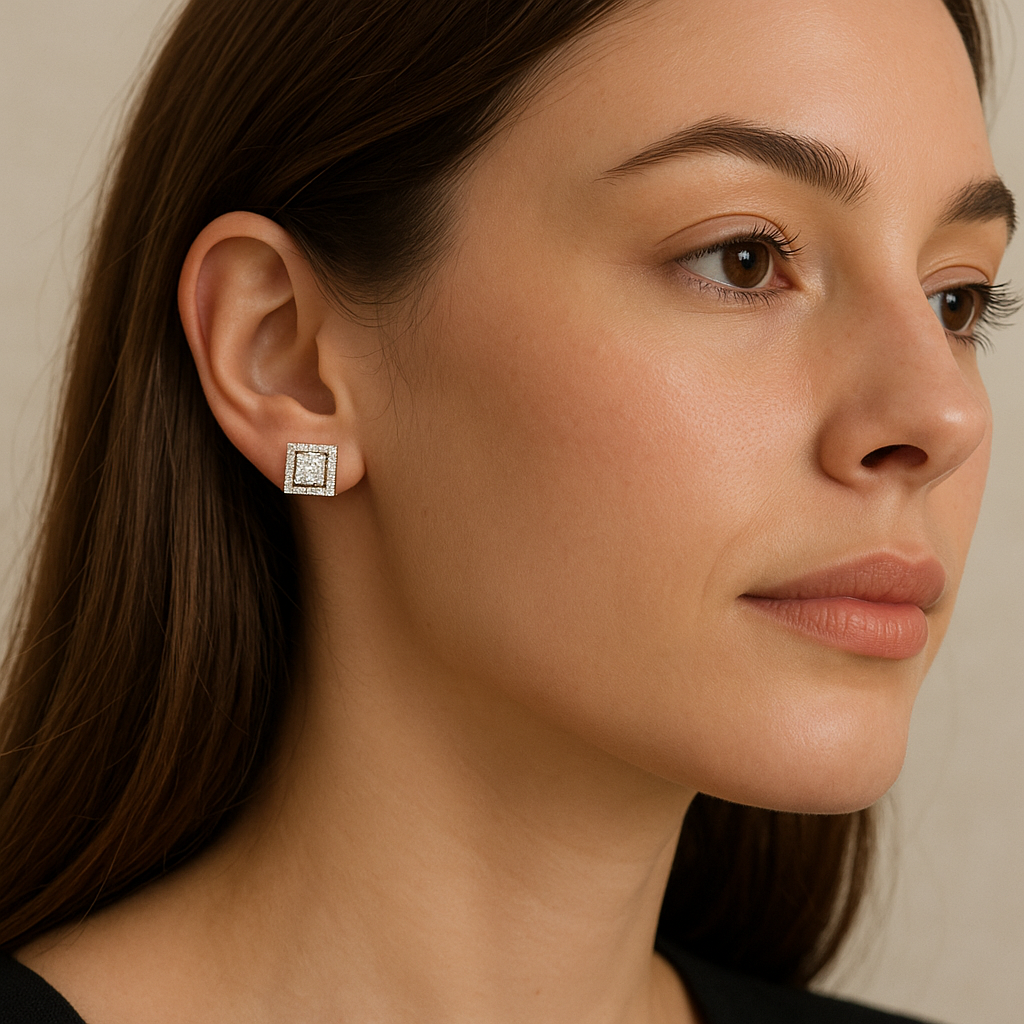 Starlight Veil Diamond Earrings