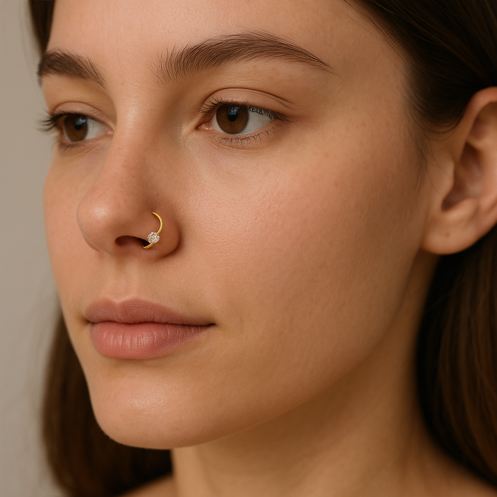 Graceful Charm Diamond Nose Ring