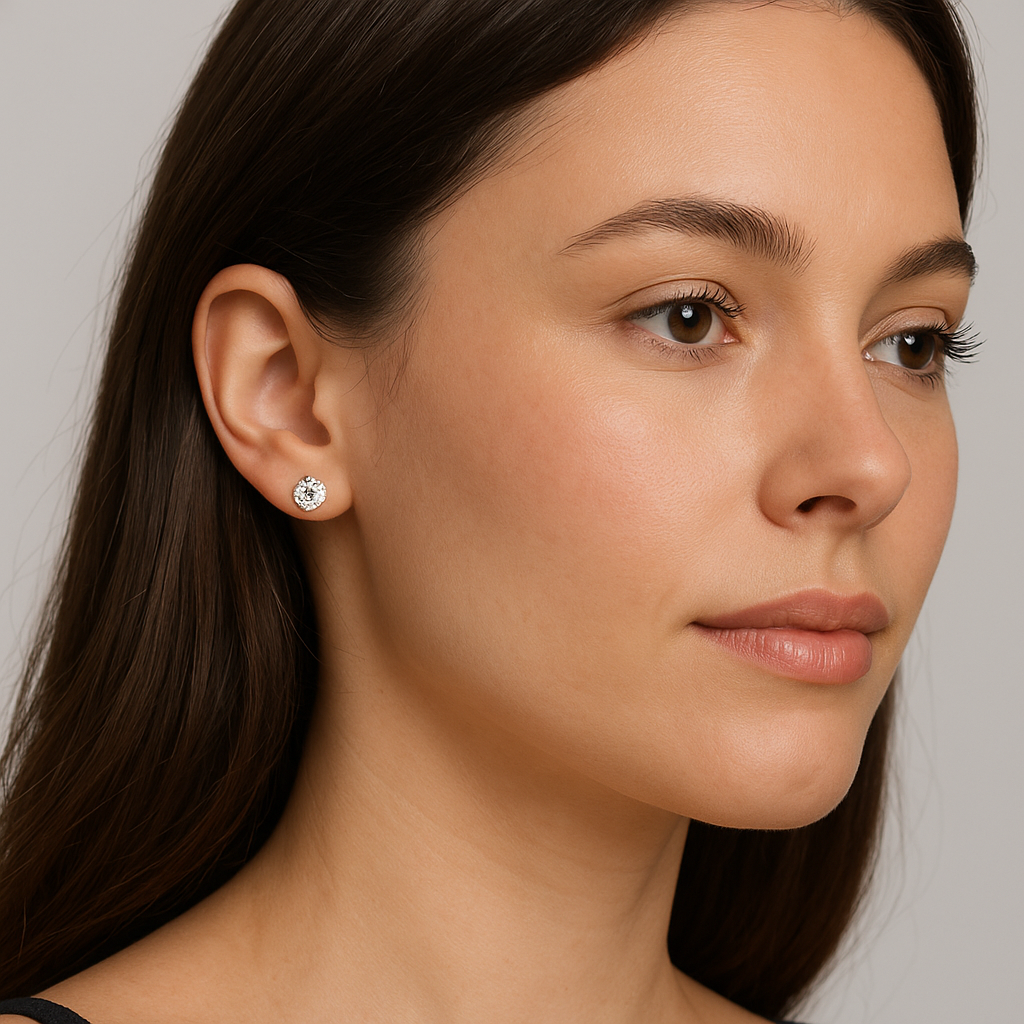 Classic Elegant Diamond Earrings