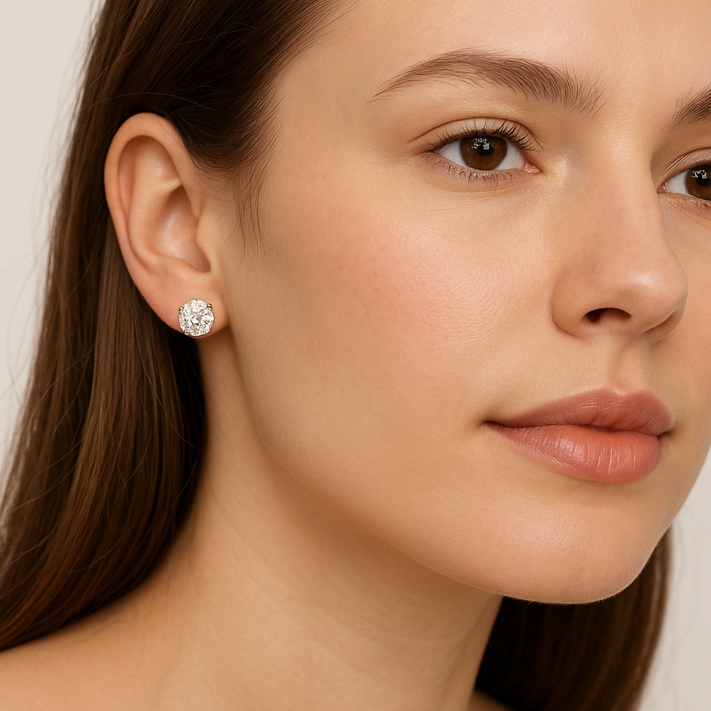 Gleam Crest Diamond Earrings