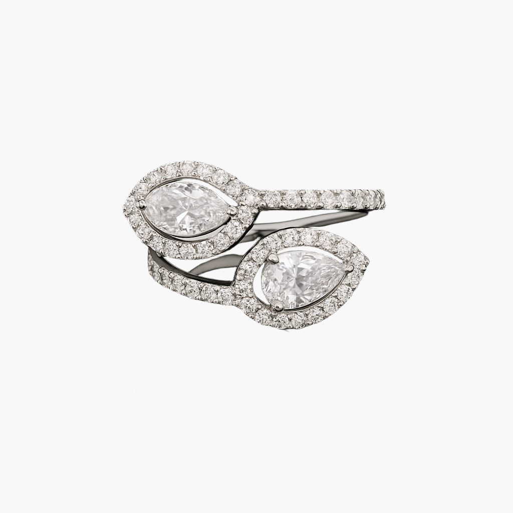 Luxurious Leaf Diamond Ring