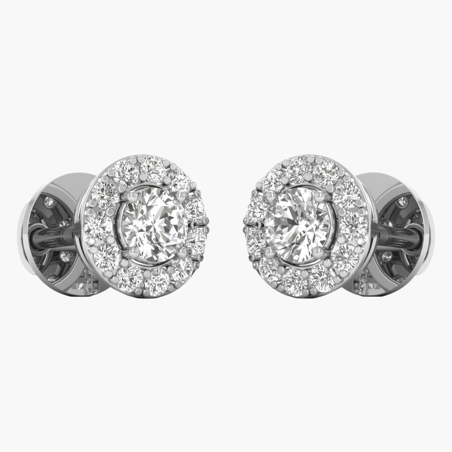 Luxe Halo Diamond Earrings