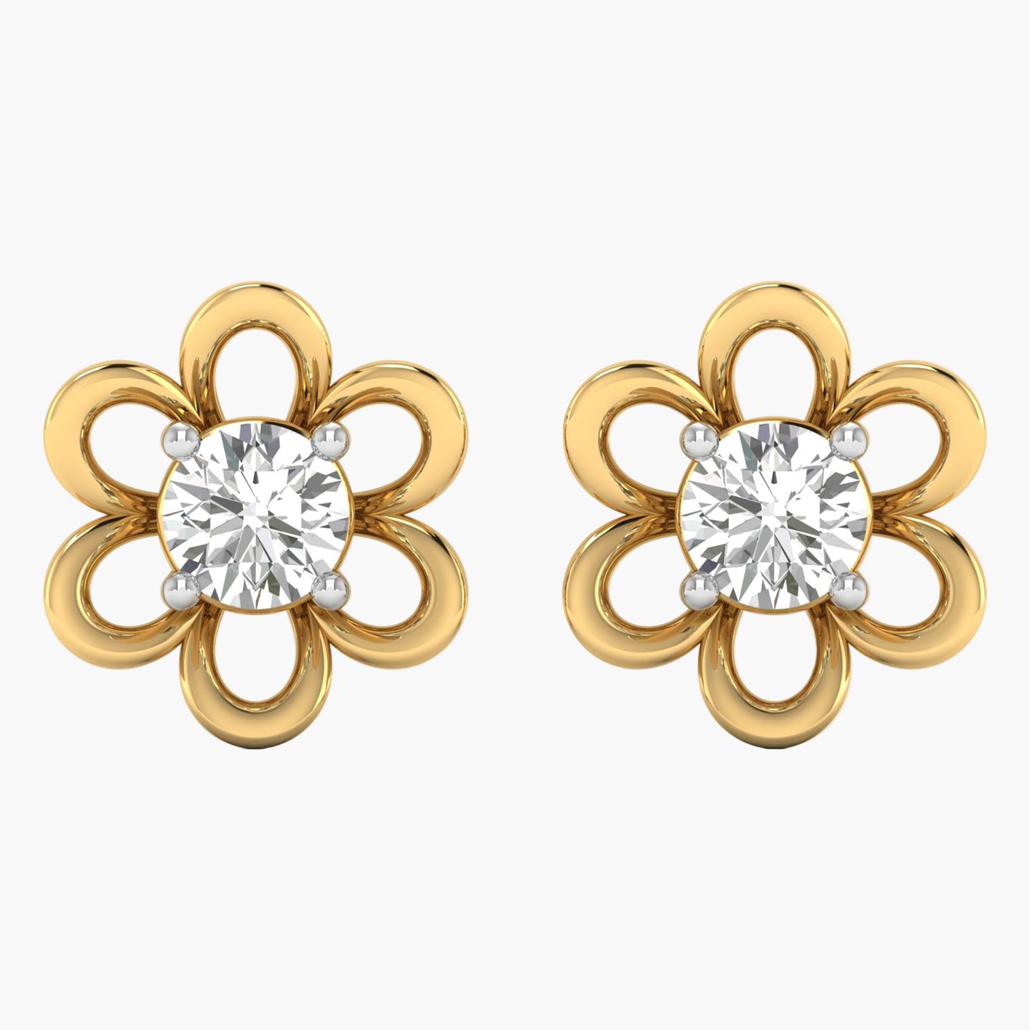 Poppy Silhouette Diamond Earrings