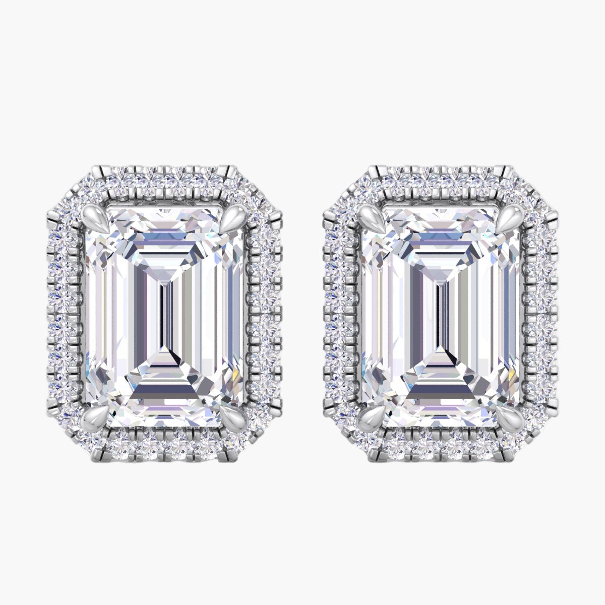 Moss Agate Diamond Earrings