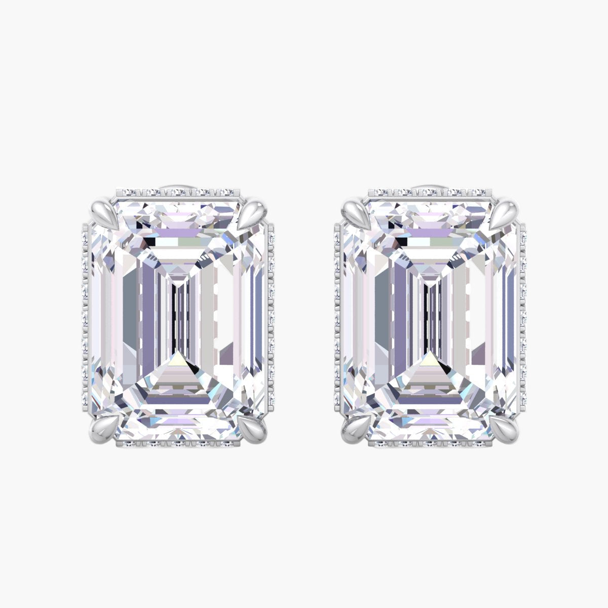 Precise Emerald Diamond Earrings