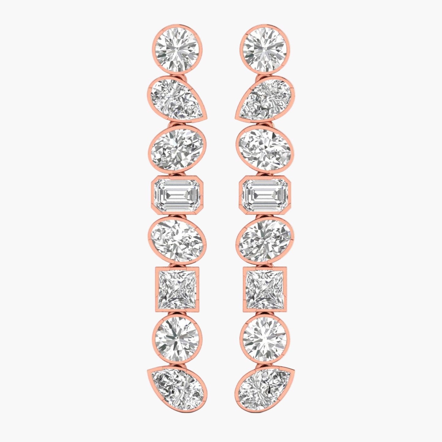 Chic Glam Princess Diamond Earrings