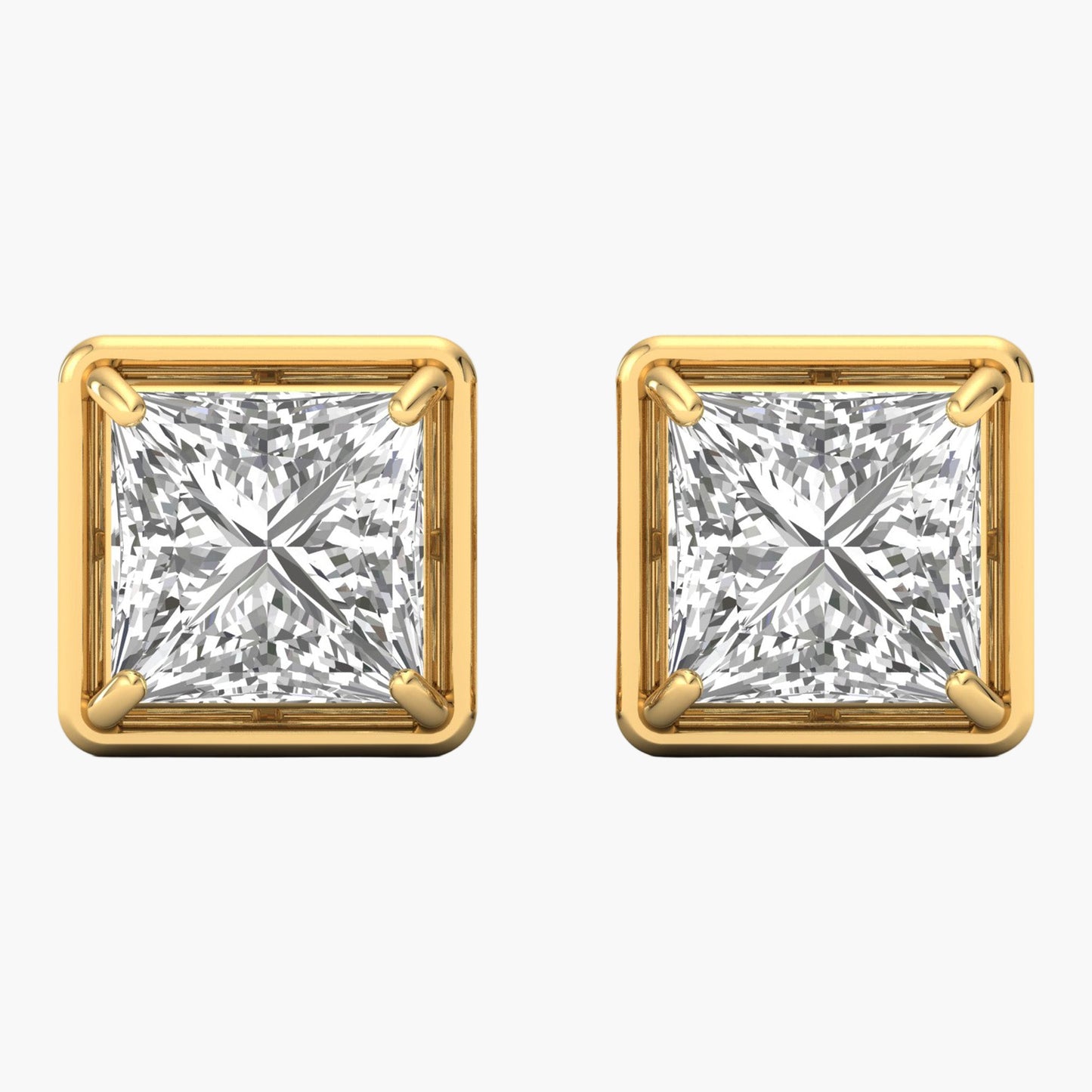 Sophisticated Square Diamond Earrings