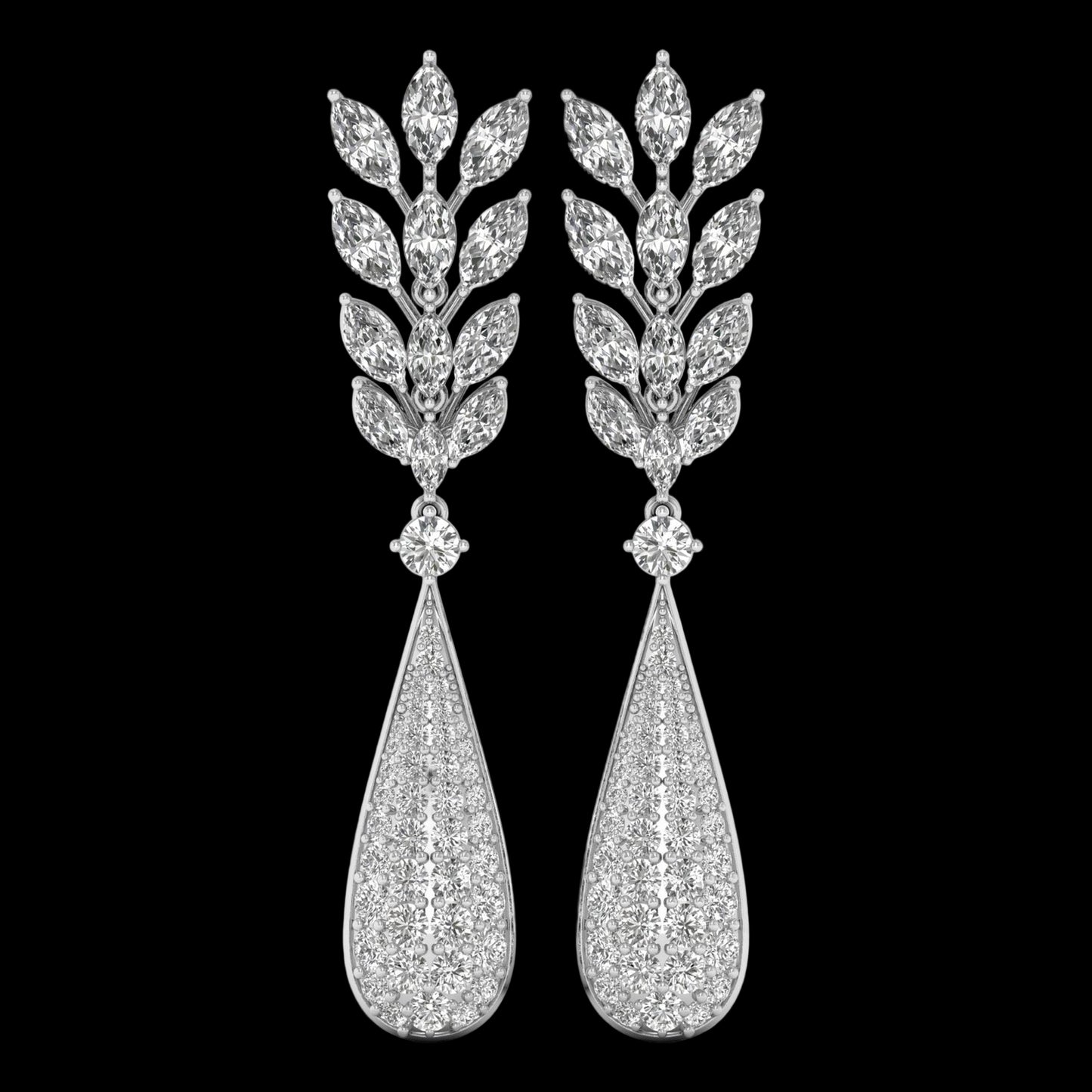 Midnight Dahlia Diamond Earrings