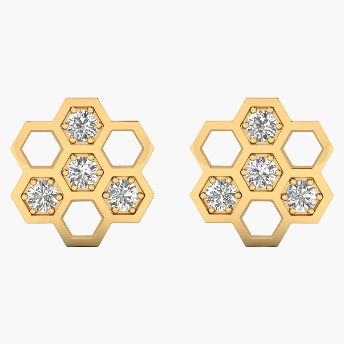 Honeycomb Diamond Earrings