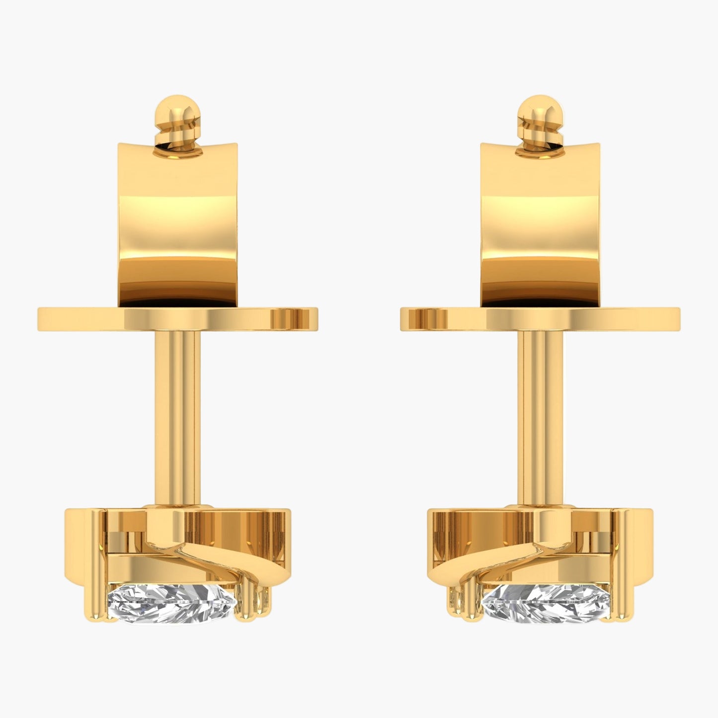 Two Turn Twist Diamond Earrings