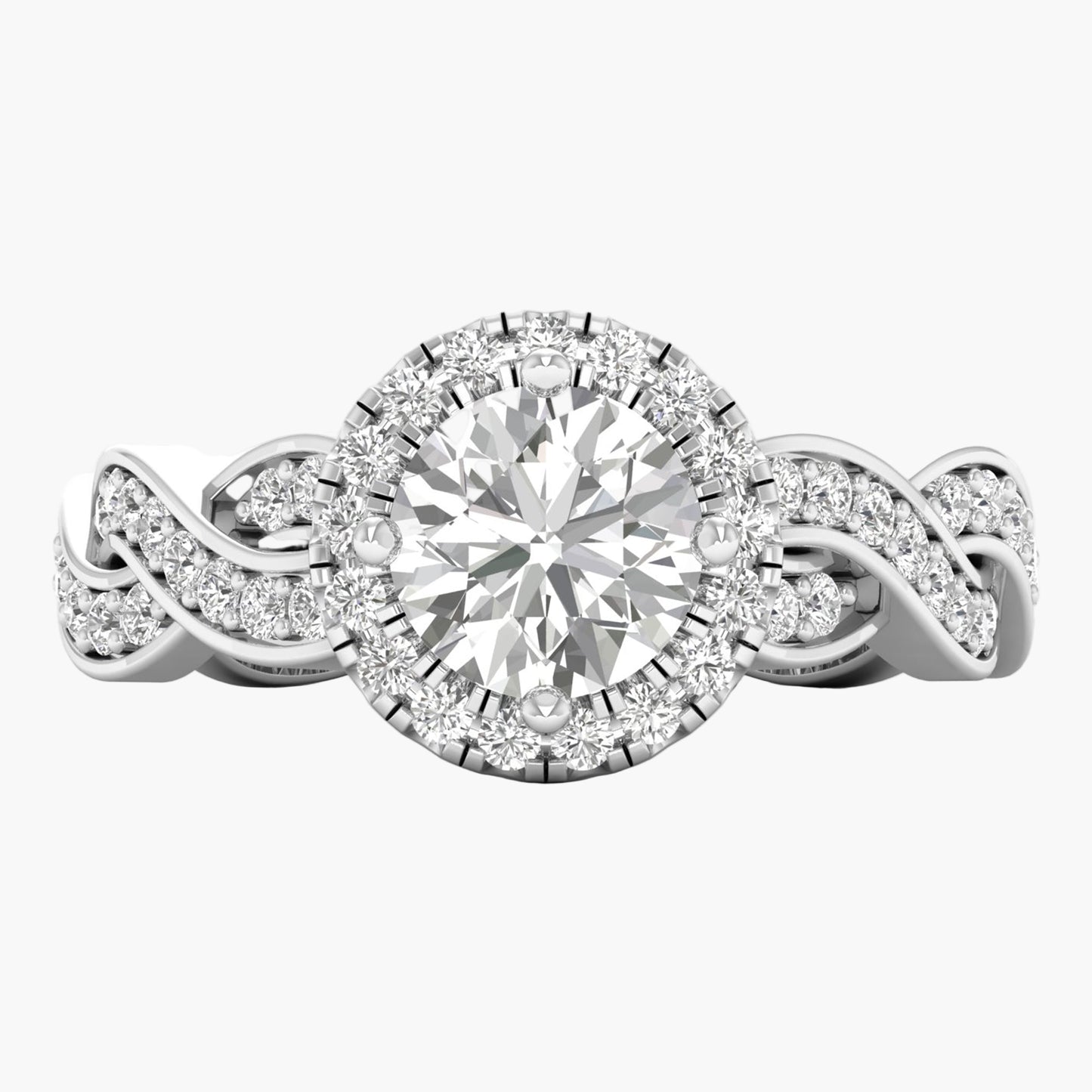Braided Bespoke Diamond Ring