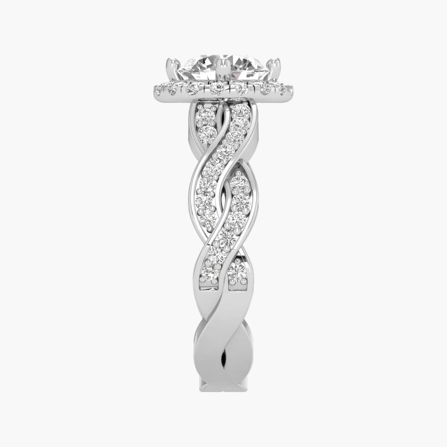 Braided Bespoke Diamond Ring