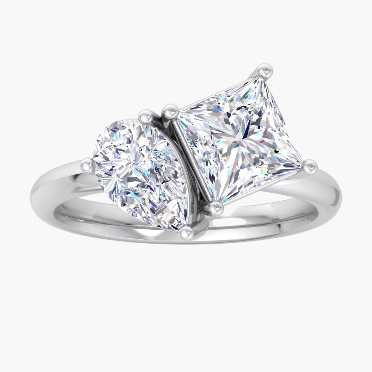 Toi-et-Moi Enclosed Diamond Ring