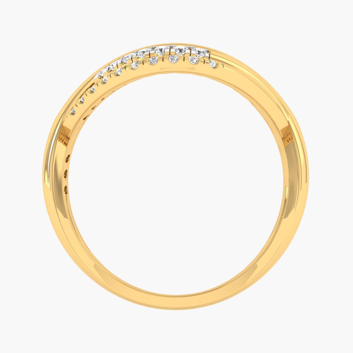 Simple Sunbeam Diamond Ring