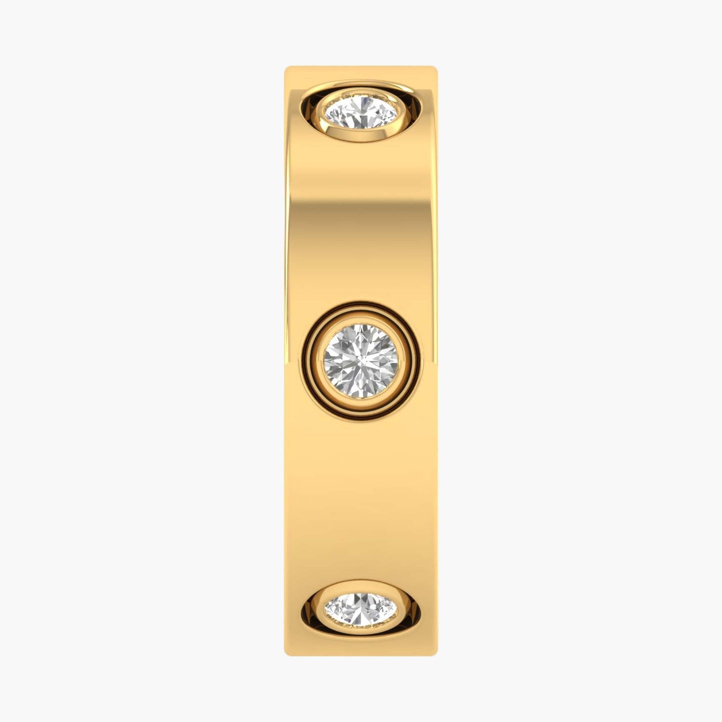 Classy Check Men Diamond Ring