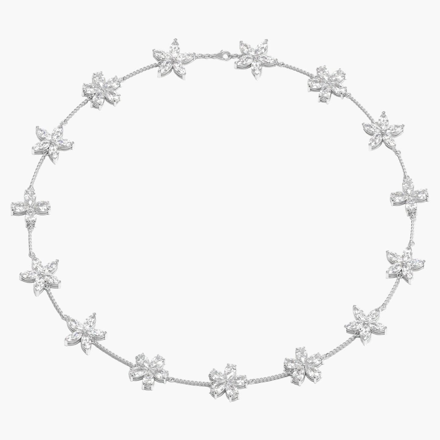 Ivory Rose Diamond Necklace