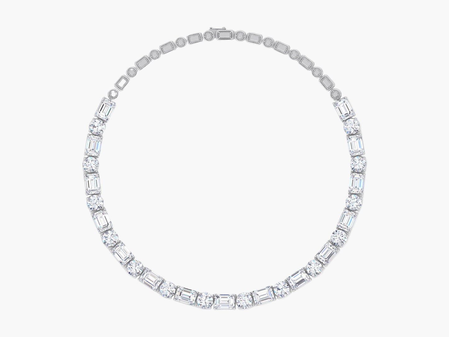 Lily Stem Diamond Necklace