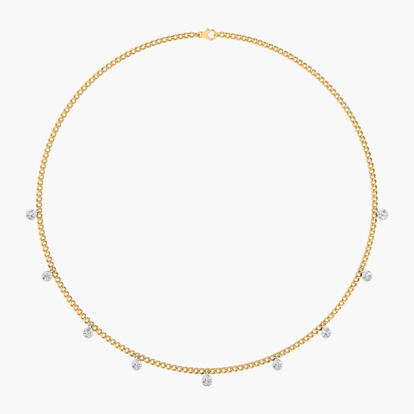 Graceful Radiant Diamond Necklace