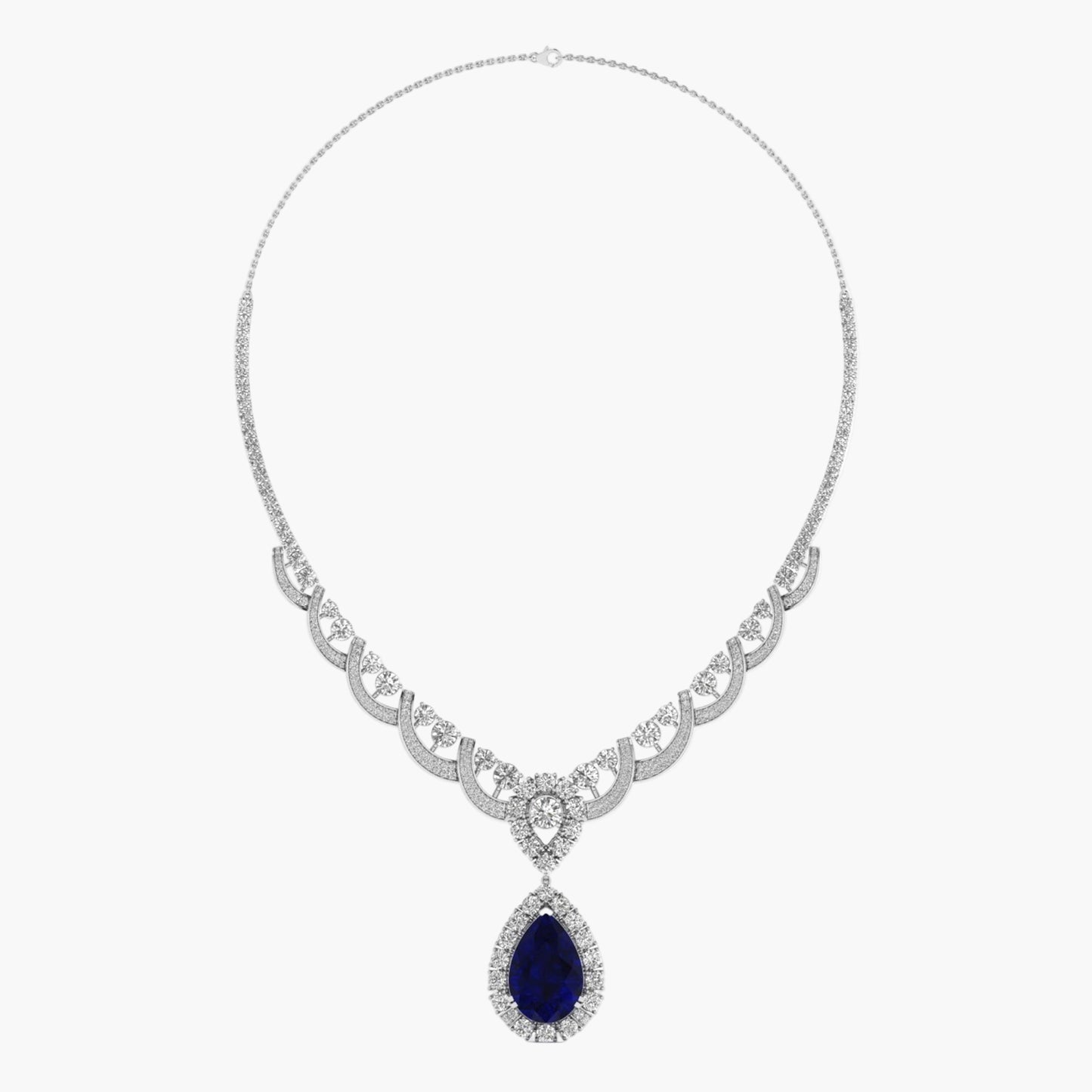 Obsitian Diamond Necklace