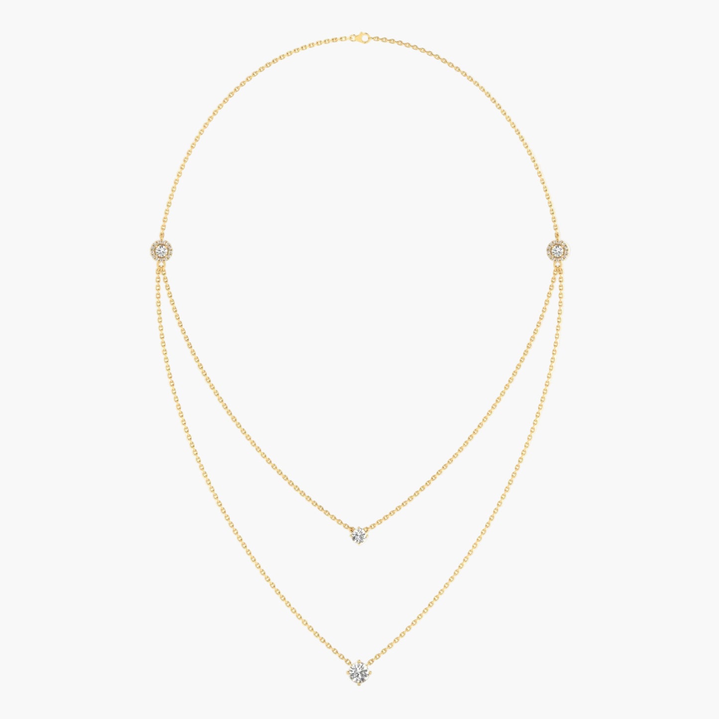 Be-Layered Diamond Necklace