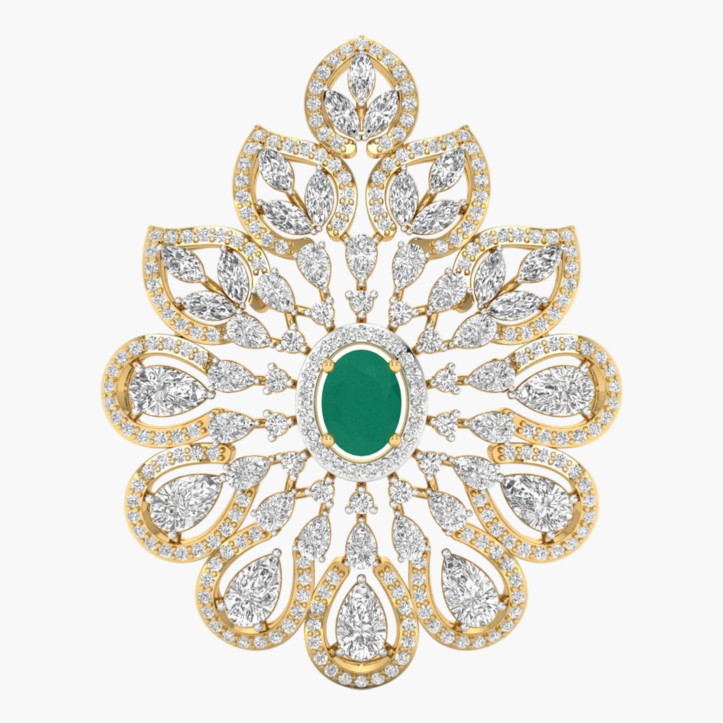 Soulful Green Diamond Pendant