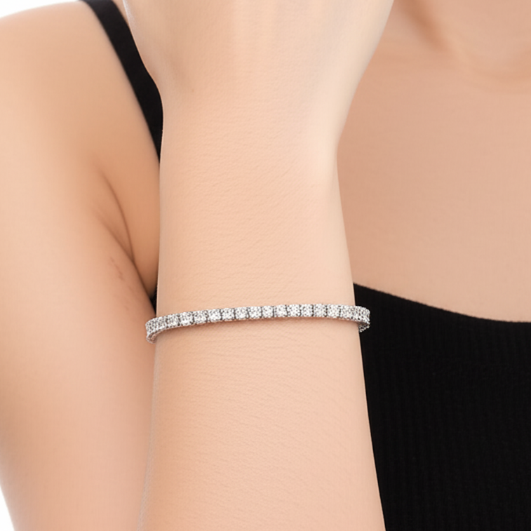 Cosmic Harmony Tennis Diamond Bracelet