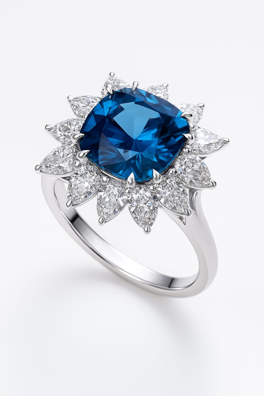 Blue Majesty Diamond Ring