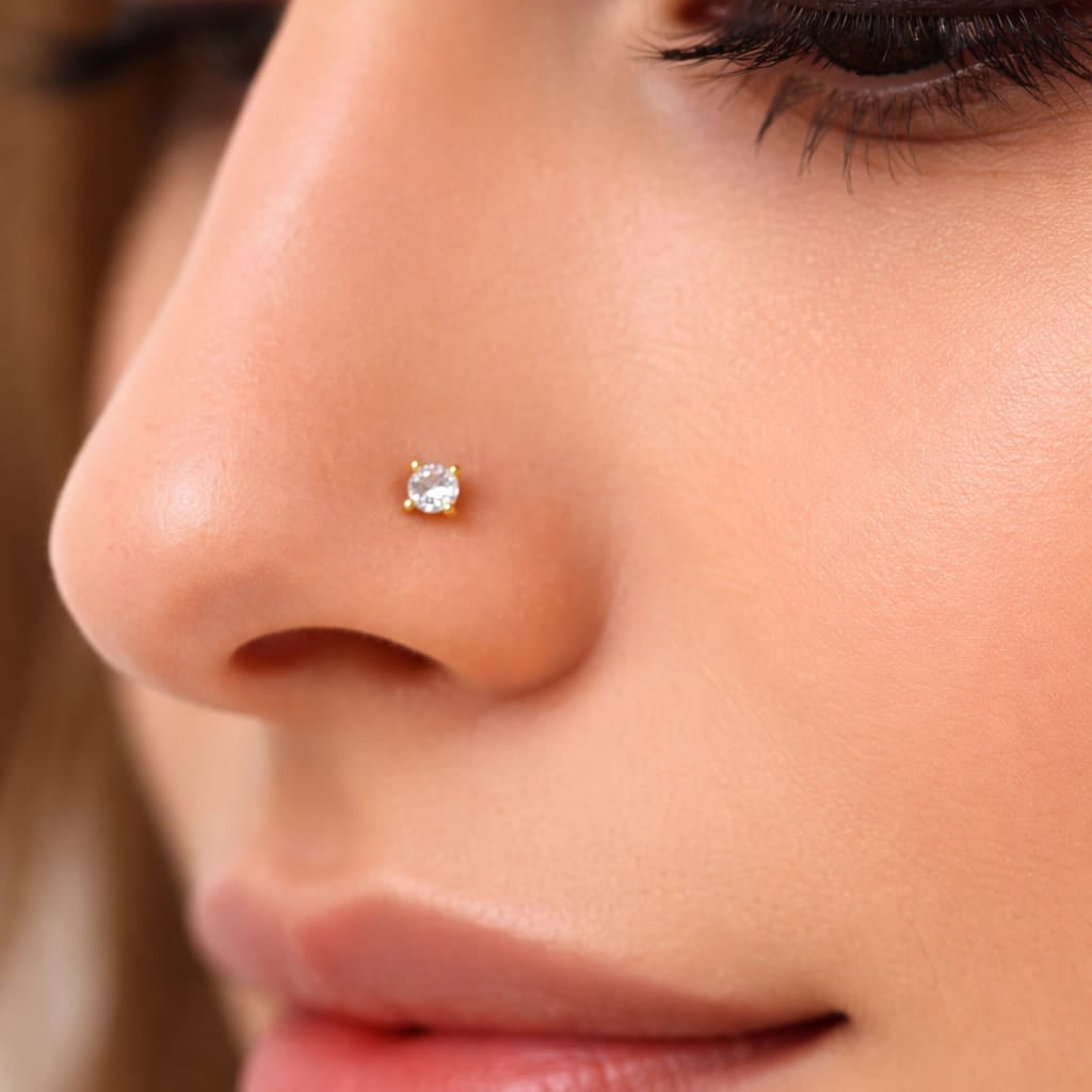 Classic Gold Diamond Nosepin