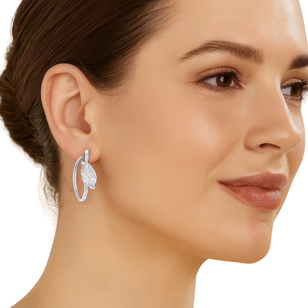 Morning Hoop Diamond Earrings