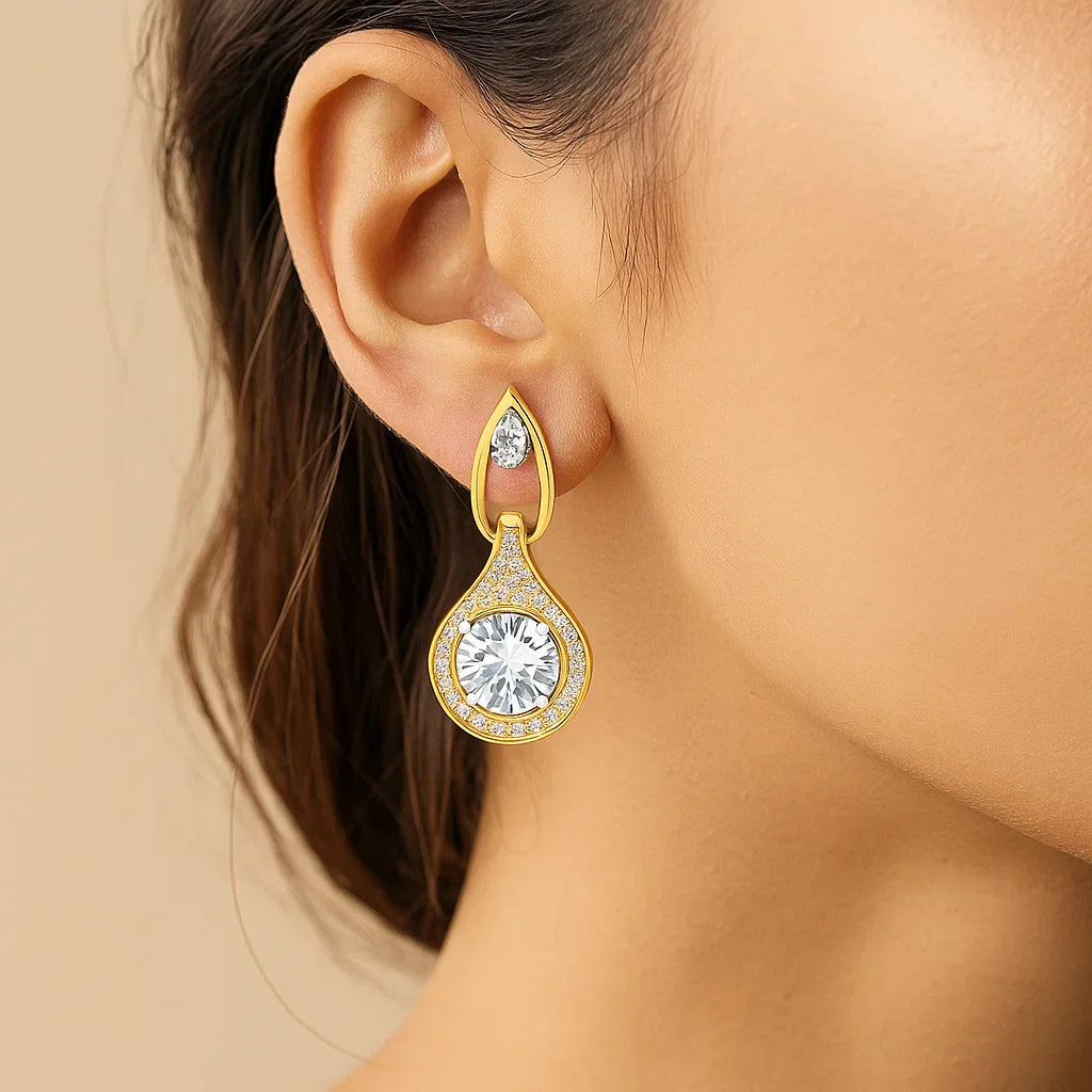 Solitaire Earrings above 4 carats
