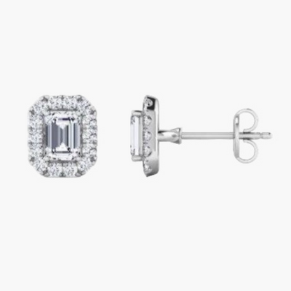 Central Stone Diamond Earrings
