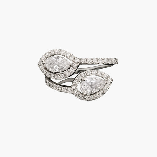 Luxurious Leaf Diamond Ring