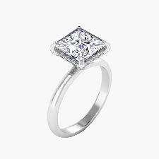 Gleaming Poise Diamond Ring