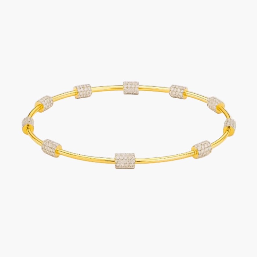 Aurora Barrel Diamond Bangle