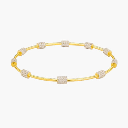 Aurora Barrel Diamond Bangle