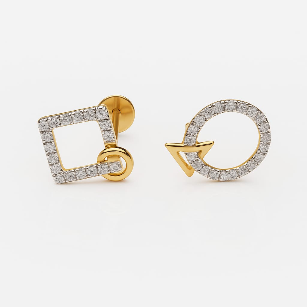 Geometric Goodness Diamond Earrings