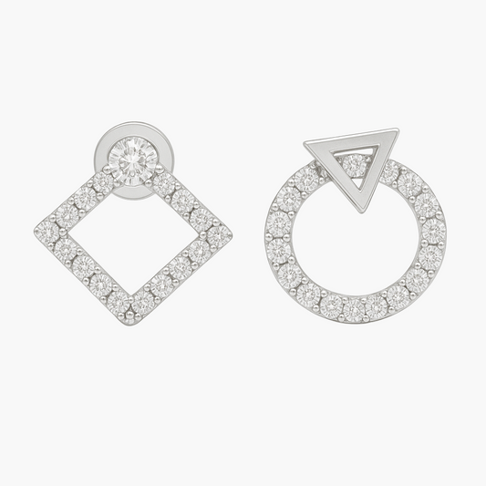 Orbit & Edge Diamond Earrings