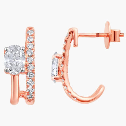 Huggie Hoop Diamond Earrings