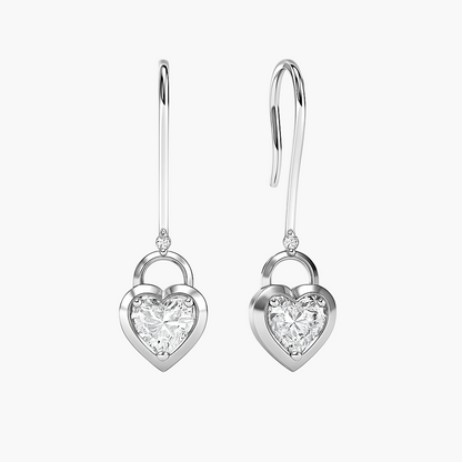 Charming Love Drop Diamond Earrings