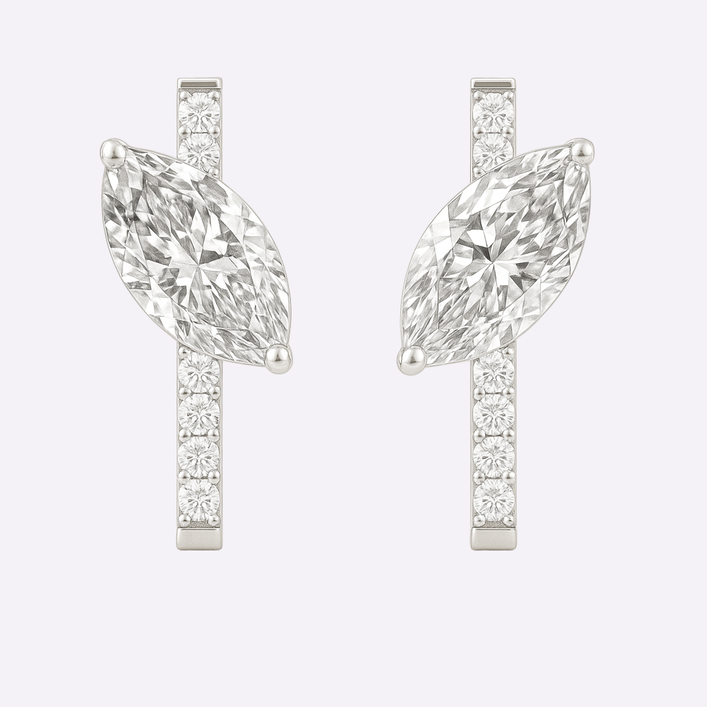 Morning Hoop Diamond Earrings