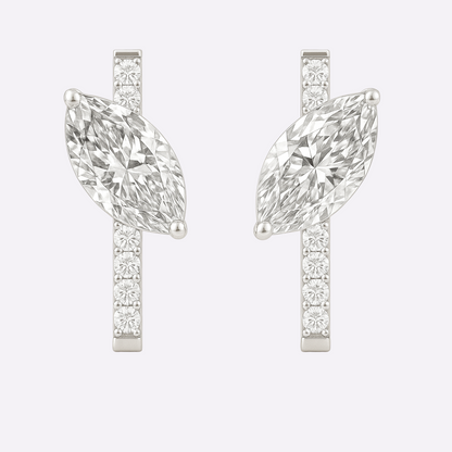 Morning Hoop Diamond Earrings