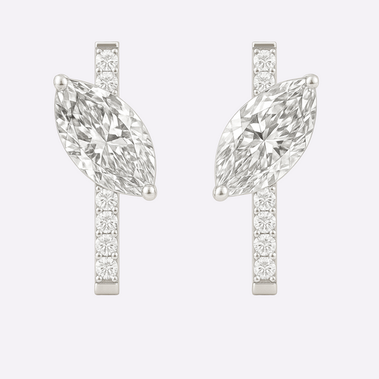 Morning Hoop Diamond Earrings