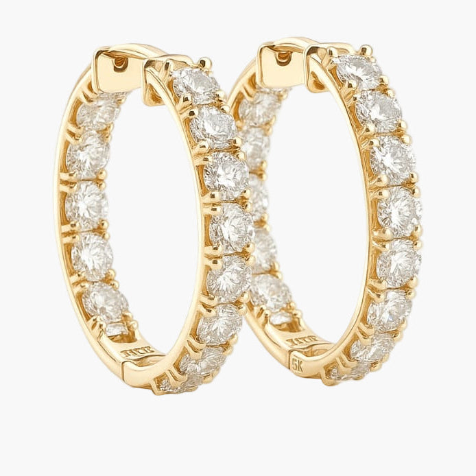 Celeste Embrace Hoops Diamond Earrings
