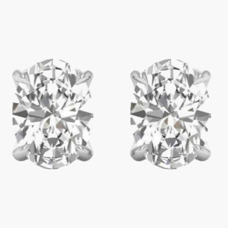 Classique Oval Diamond Earrings