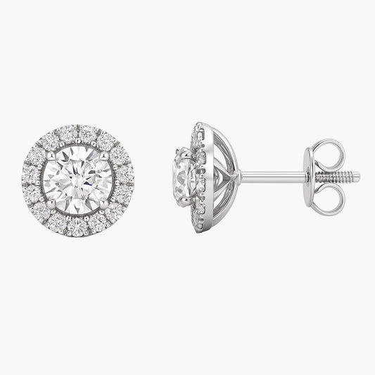 Twinkling Round Diamond Earrings