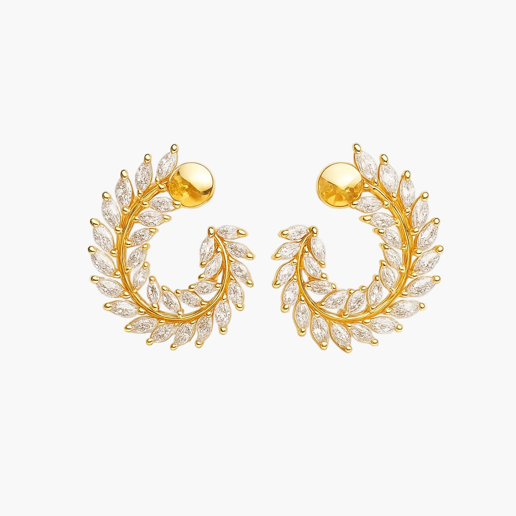 Solitaire Round Shaped Diamond Earring