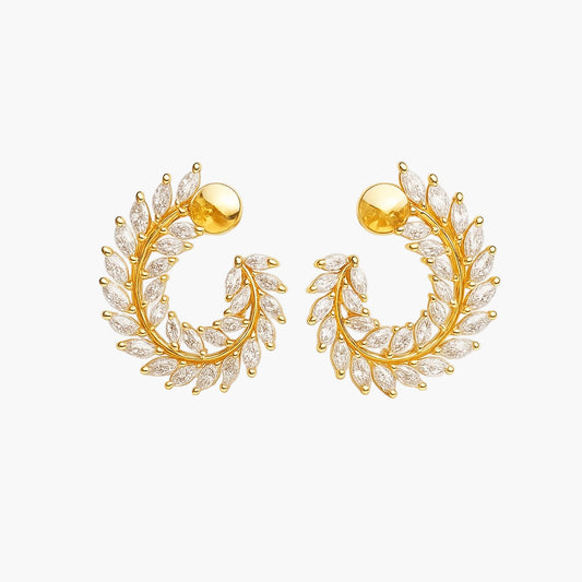 Solitaire Round Shaped Diamond Earring