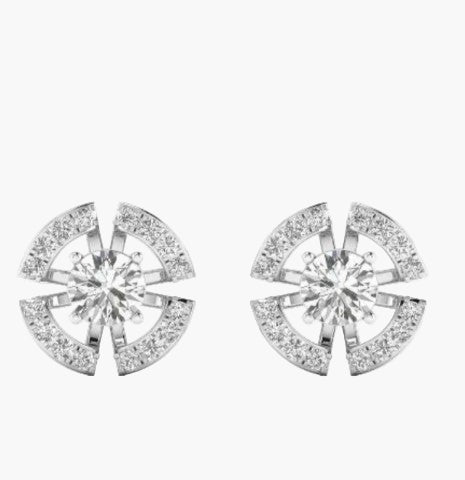 Circular Sophisticated Diamond Earrings
